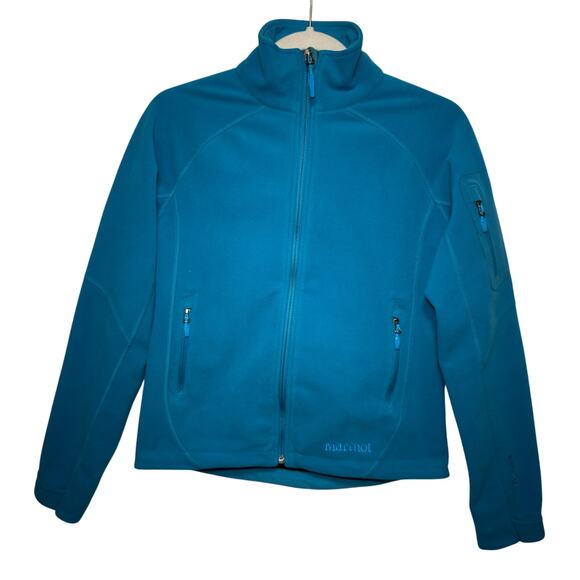 Marmot Women's XS Full Zip Fleece Jacket Blue Teal Layer - Picture 1 of 7